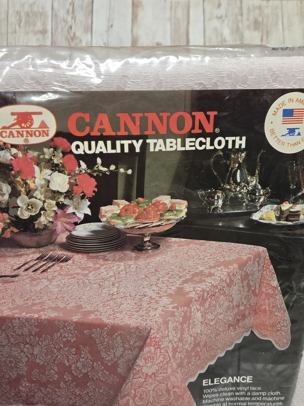 Vintage Cannon Lace Tablecloth White 52x52 New In Package Farmhouse Cottagecore